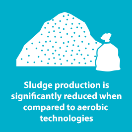 Significantly reduced sludge production